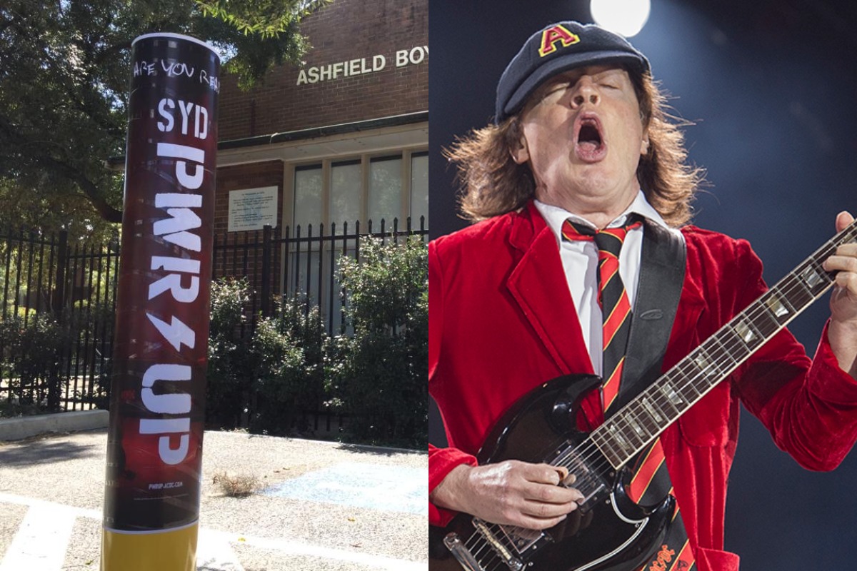 Cryptic AC/DC Poster Pops Up Outside Angus Young's Old High School Amid ...