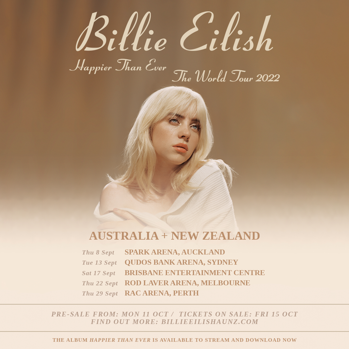 Billie Eilish Announces Massive 2022 Australian Arena Tour