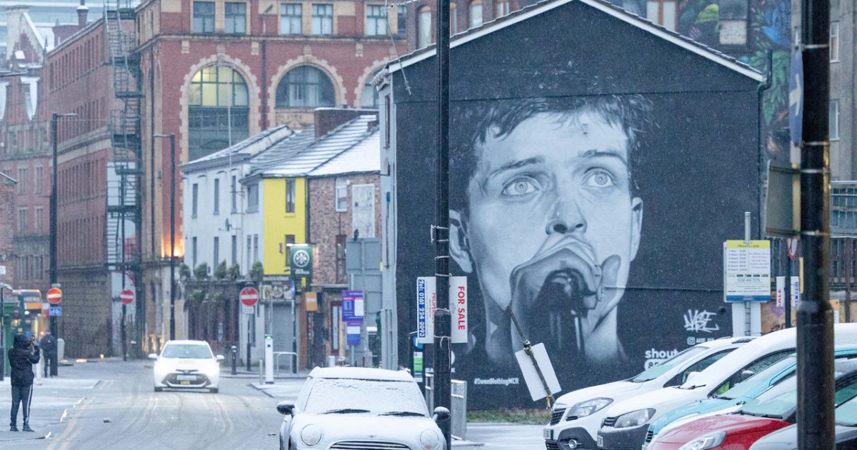 Manchester Ian Curtis Mural Destroyed For Aitch Album Advertisement