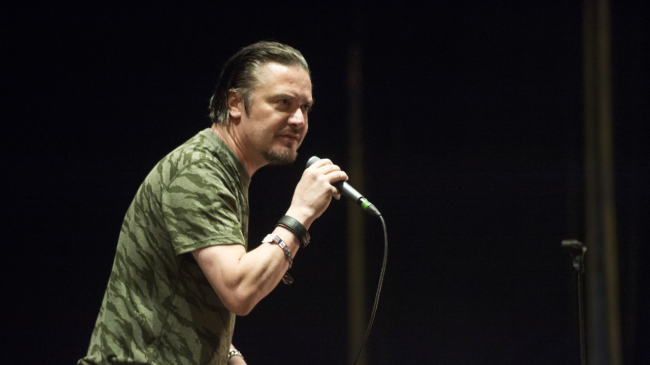 Mike Patton performing in 2018