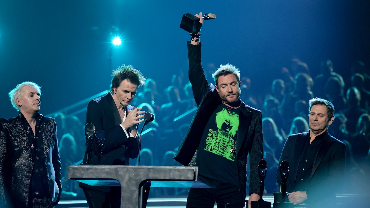 Duran Duran accepting their Rock and Roll Hall of Fame induction