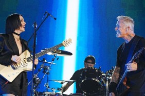 St. Vincent performing with Metallica