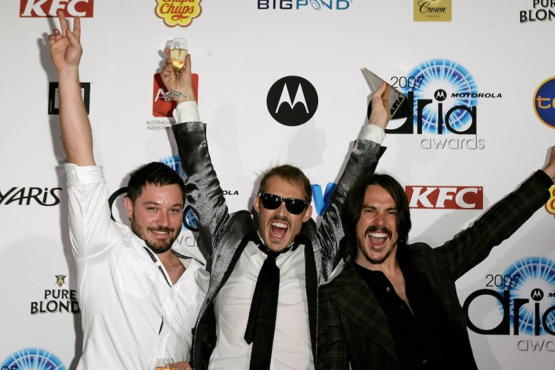Silverchair's Chris Joannou, Daniel Johns and Ben Gillies at the 2007 ARIA Awards