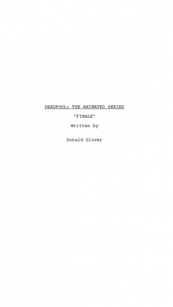 Donalg Glover Deadpool Script #1