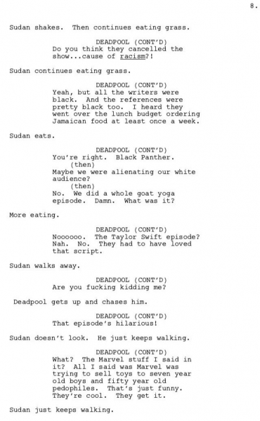 Donalg Glover Deadpool Script #9