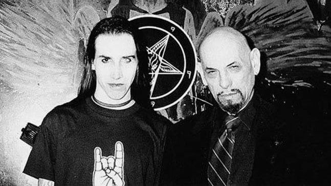 Manson could go from hailing satan one minute...