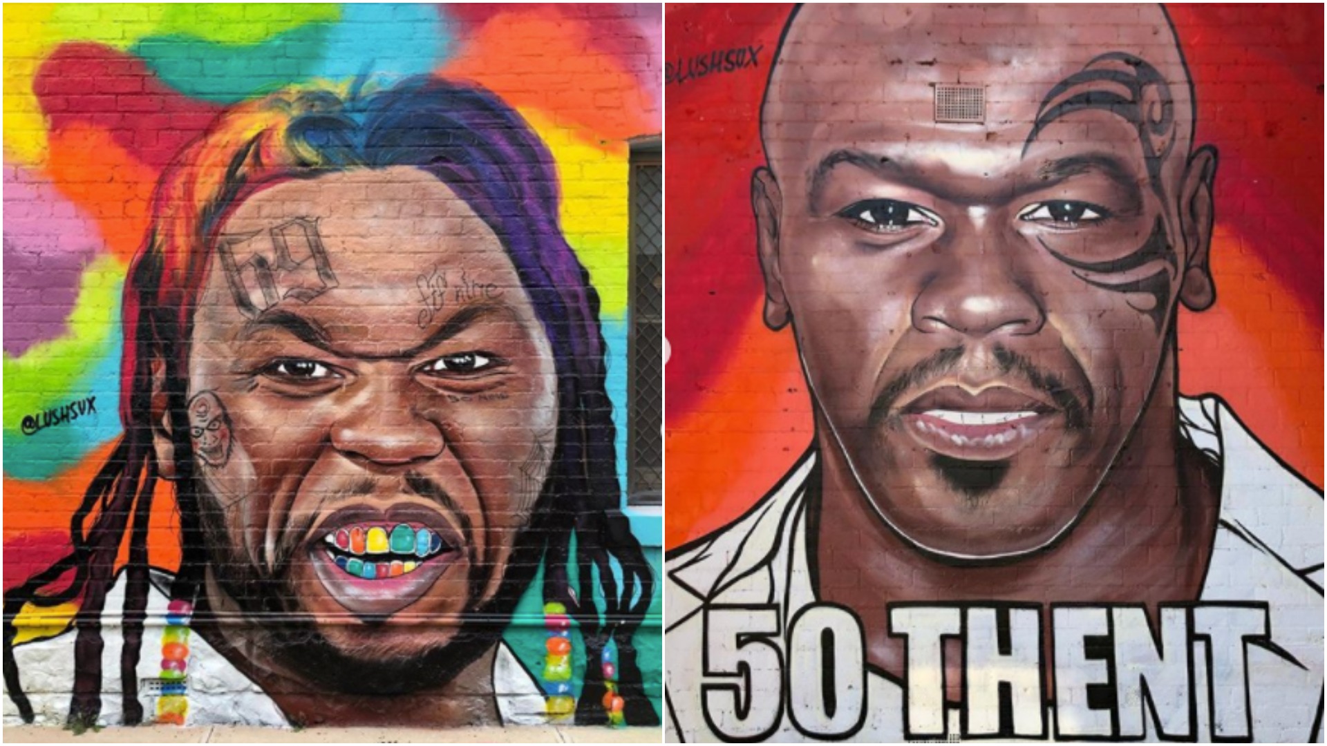 Melbourne Meme Street Artist Lushsux Claims He Was Attacked Following 50  Cent Murals - Music Feeds